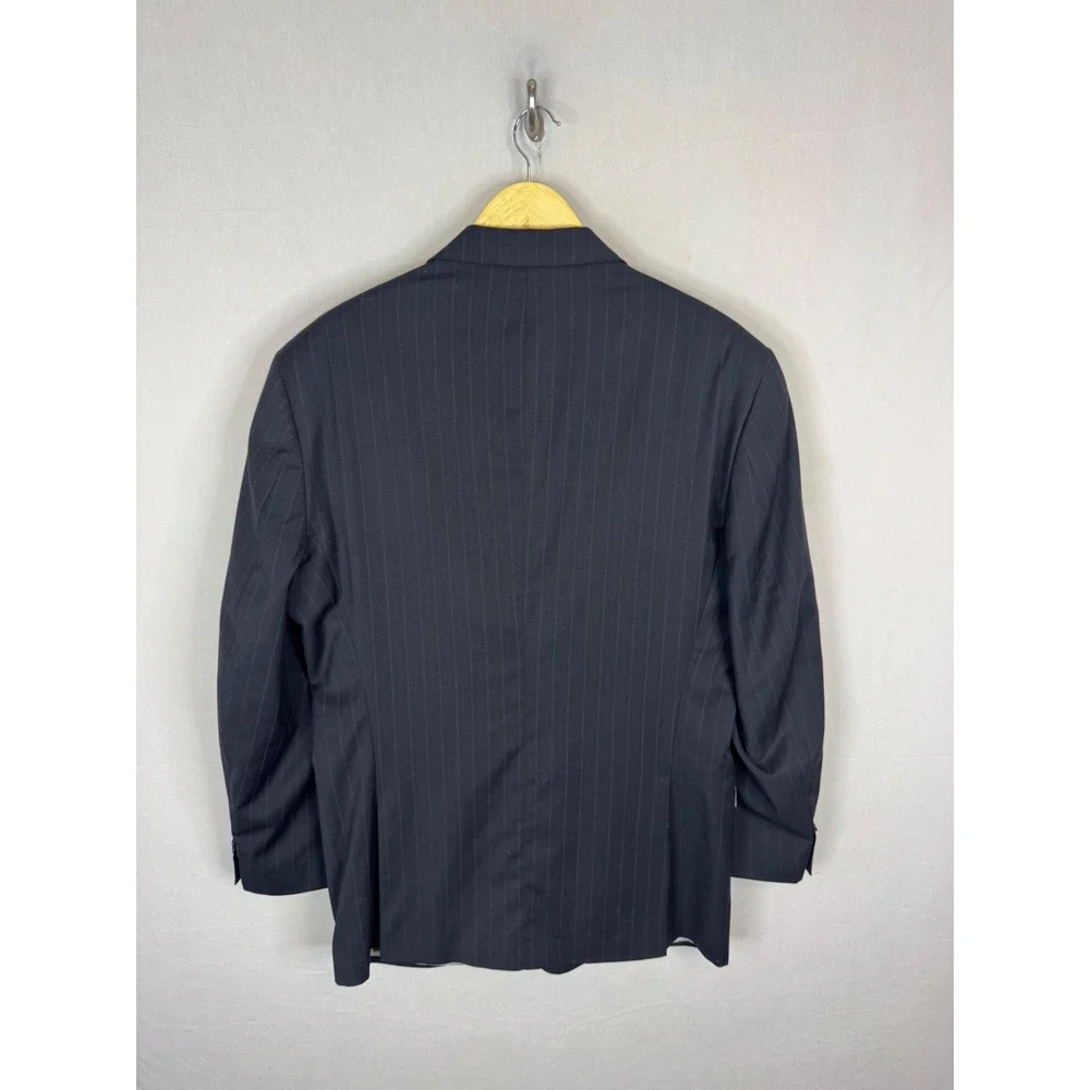 Michael Kors Mens 42R Navy Blue Pinstripe 100% Wool 3 Button Blazer‎ Suit Jacket